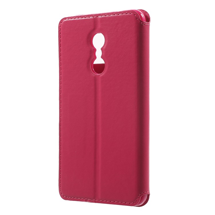 ROAR KOREA Noble Leather View Window Stand Card Slot Magnetic Case for Xiaomi Redmi Note 4 - Rose-2