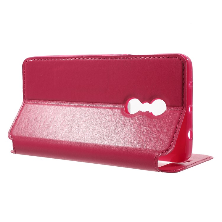 ROAR KOREA Noble Leather View Window Stand Card Slot Magnetic Case for Xiaomi Redmi Note 4 - Rose-3