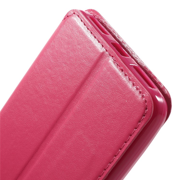 ROAR KOREA Noble Leather View Window Stand Card Slot Magnetic Case for Xiaomi Redmi Note 4 - Rose-8