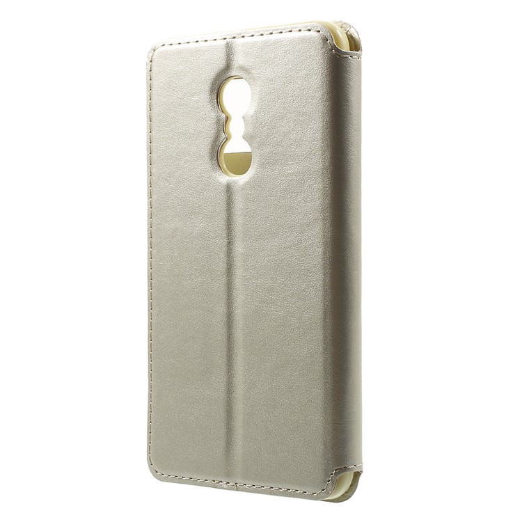 ROAR Noble Leather Window Stand Case for Xiaomi Redmi Note 4 - Gold-2