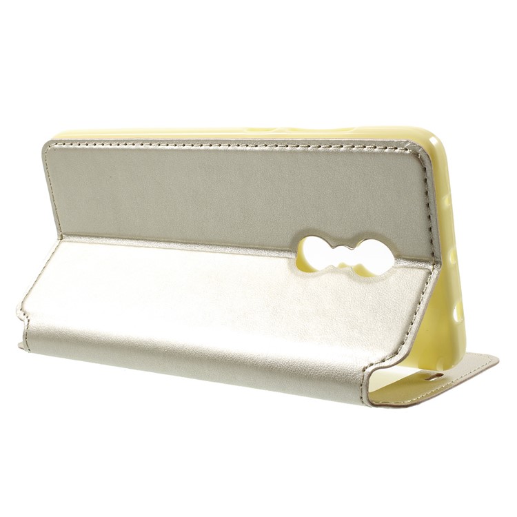ROAR Noble Leather Window Stand Case for Xiaomi Redmi Note 4 - Gold-3