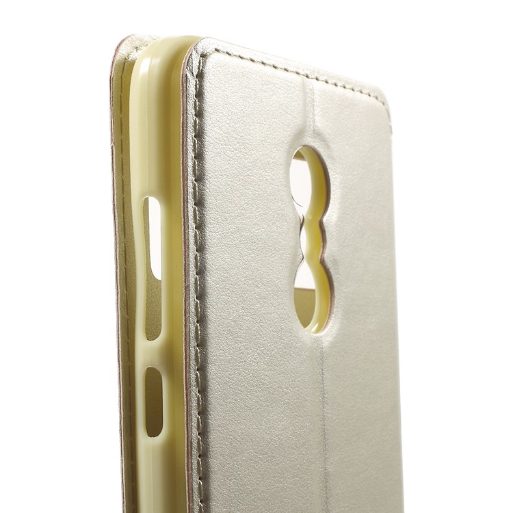 ROAR Noble Leather Window Stand Case for Xiaomi Redmi Note 4 - Gold-7