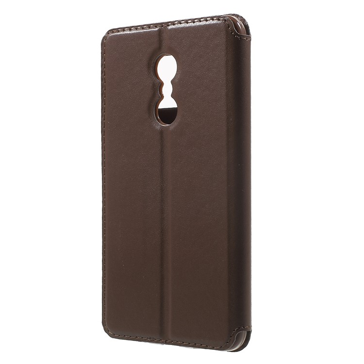 ROAR KOREA for Xiaomi Redmi Note 4 Noble Leather View Window Card Holder Cover - Coffee-2