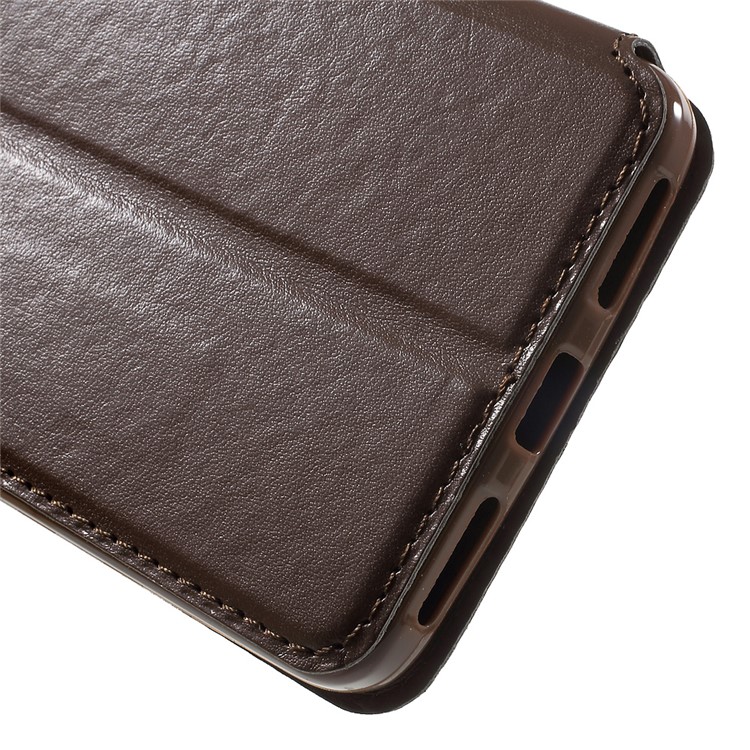 ROAR KOREA for Xiaomi Redmi Note 4 Noble Leather View Window Card Holder Cover - Coffee-8