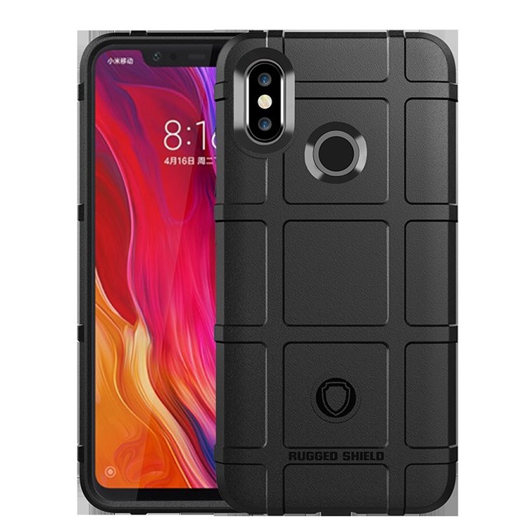 For Xiaomi Mi 8 (6.21-inch) Rugger Shield Anti-shock TPU Case - Black-2