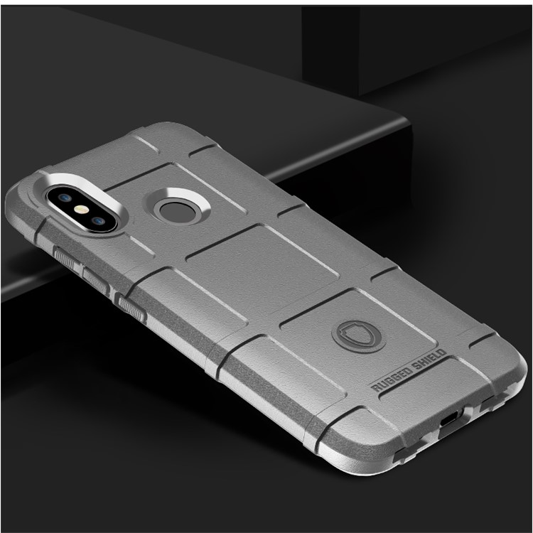 For Xiaomi Mi 8 (6.21-inch) Rugger Shield Anti-shock TPU Cover - Grey-2
