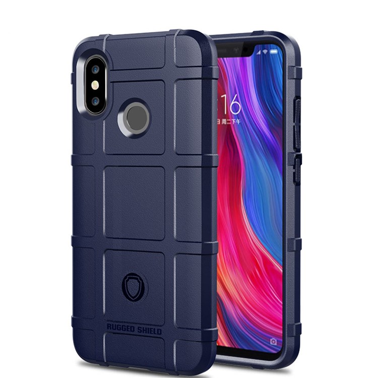 For Xiaomi Mi 8 (6.21-inch) Rugger Shield Anti-shock TPU Shell - Blue-1