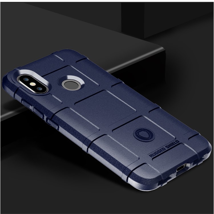 For Xiaomi Mi 8 (6.21-inch) Rugger Shield Anti-shock TPU Shell - Blue-2