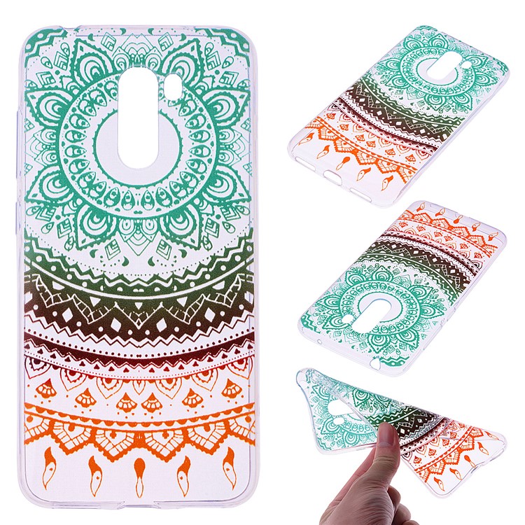 Pattern Printing Flexible TPU Phone Case for Xiaomi Pocophone F1 / Poco F1 (India) - Colorful Mandala-1