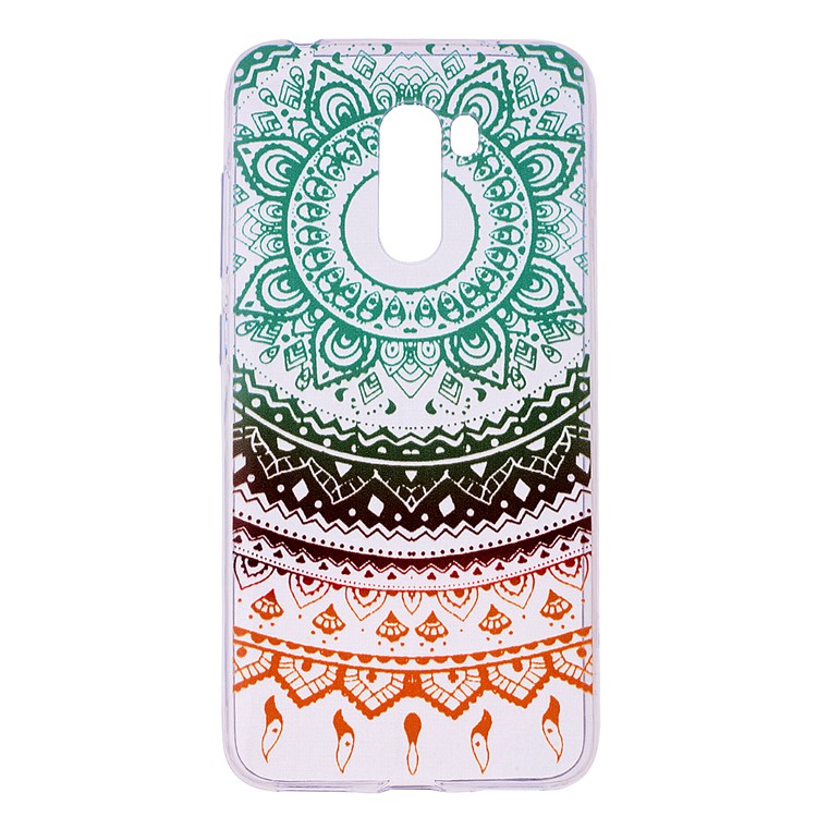 Pattern Printing Flexible TPU Phone Case for Xiaomi Pocophone F1 / Poco F1 (India) - Colorful Mandala-2