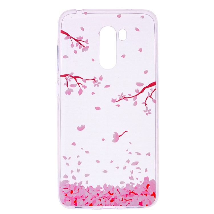 Pattern Printing Flexible TPU Phone Shell for Xiaomi Pocophone F1 / Poco F1 (India) - Falling Petals-2