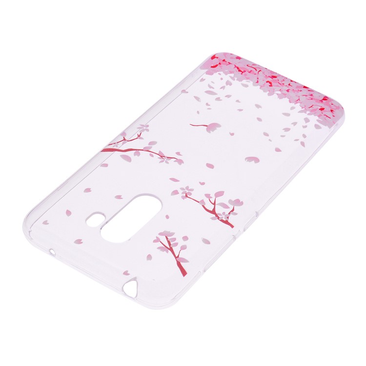 Pattern Printing Flexible TPU Phone Shell for Xiaomi Pocophone F1 / Poco F1 (India) - Falling Petals-4