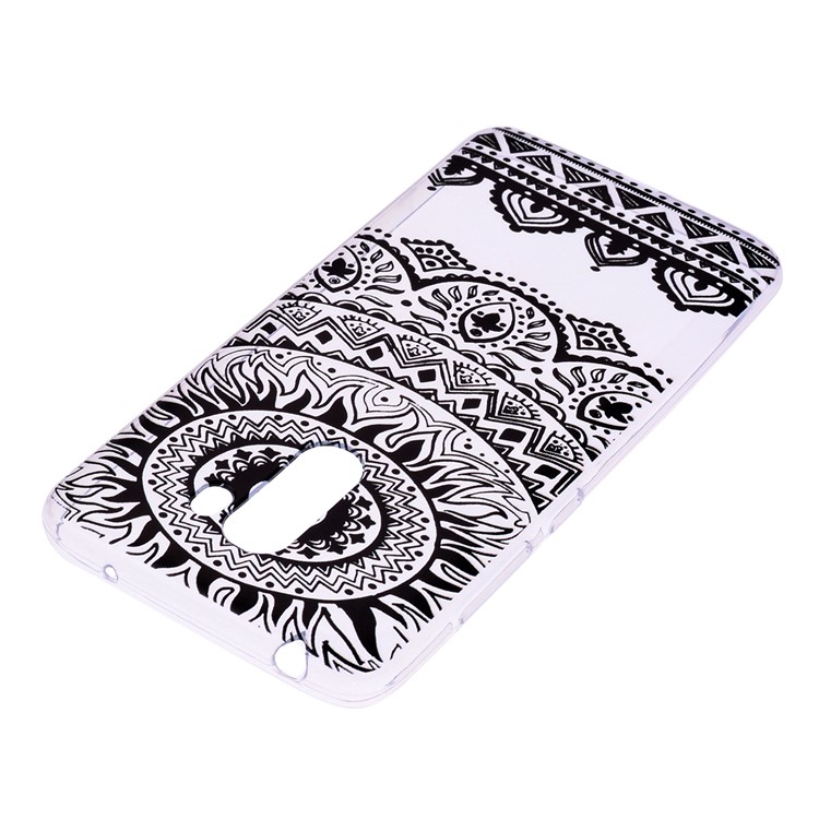 Pattern Printing Flexible TPU Cover Casing for Xiaomi Pocophone F1 / Poco F1 (India) - Black Mandala-4