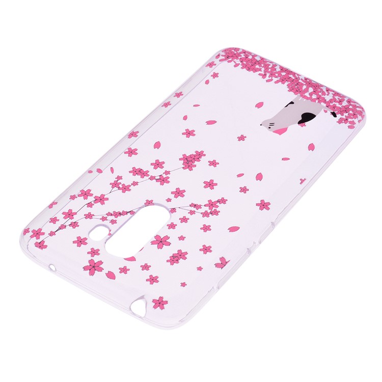 Pattern Printing Flexible TPU Cell Phone Cover for Xiaomi Pocophone F1 / Poco F1 (India) - Flower and Cat-4