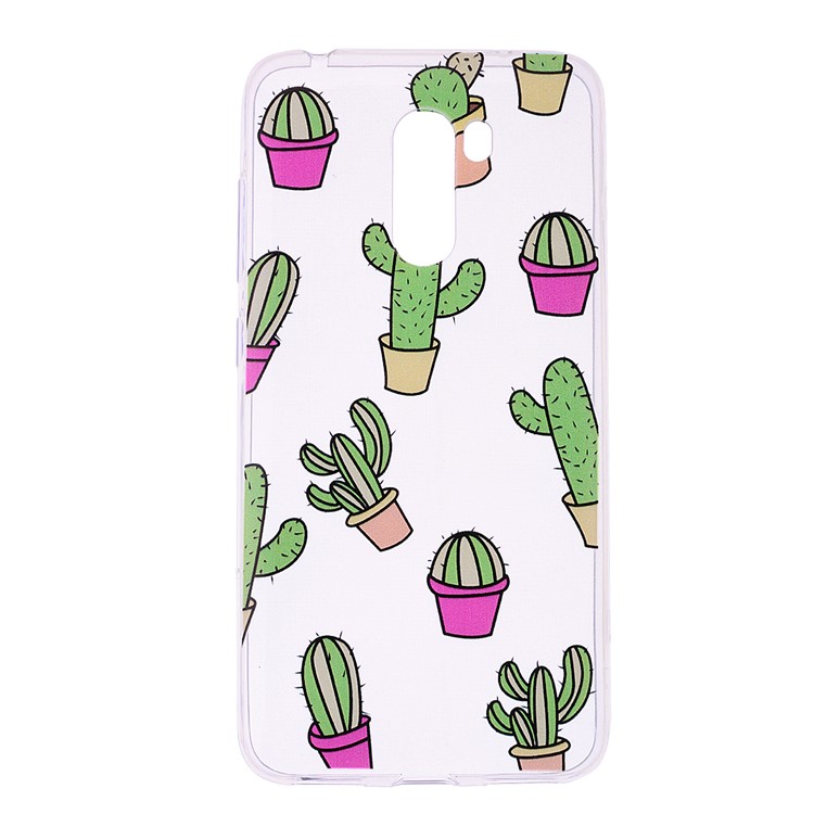 Pattern Printing Flexible TPU Mobile Shell for Xiaomi Pocophone F1 / Poco F1 (India) - Cactus-2