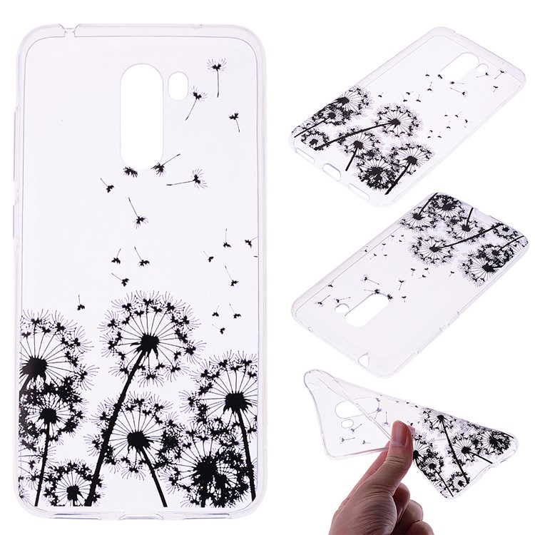 Pattern Printing Flexible TPU Protective Case for Xiaomi Pocophone F1 / Poco F1 (India) - Dandelion-1
