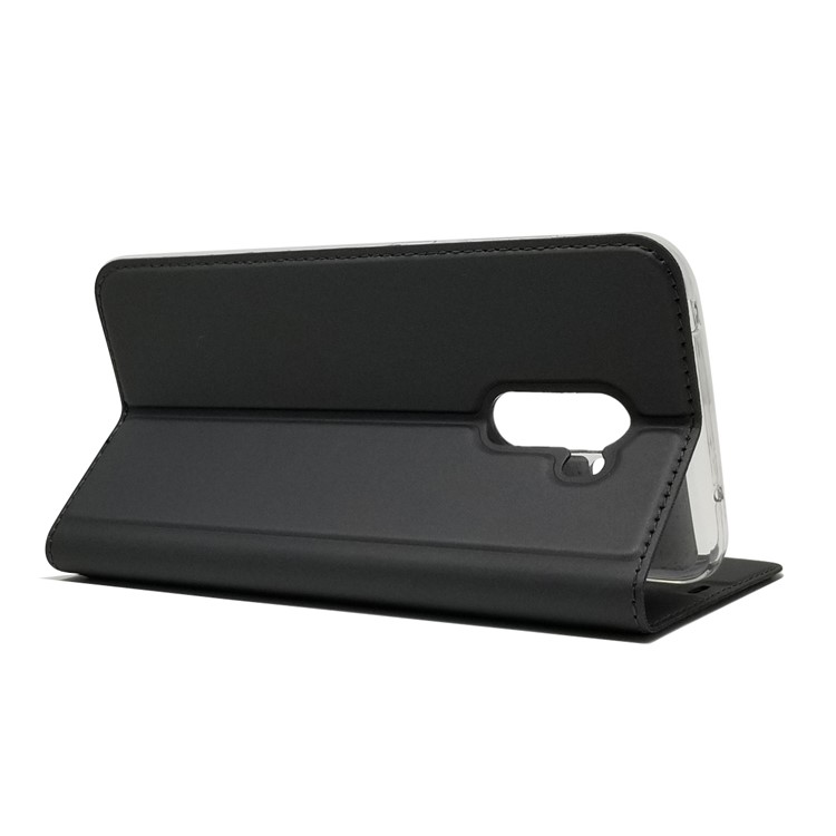 Auto-absorbed Card Holder Stand Leather Mobile Case for Xiaomi Pocophone F1 / Poco F1 (India) - Black-6