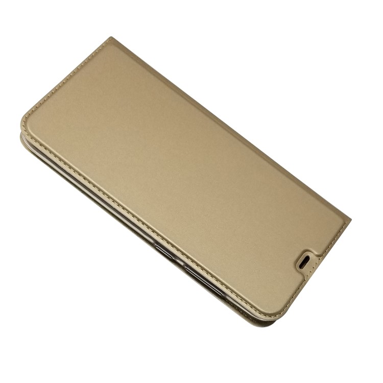 Auto-absorbed Card Holder Stand Leather Phone Shell for Xiaomi Pocophone F1 / Poco F1 (India) - Gold-3