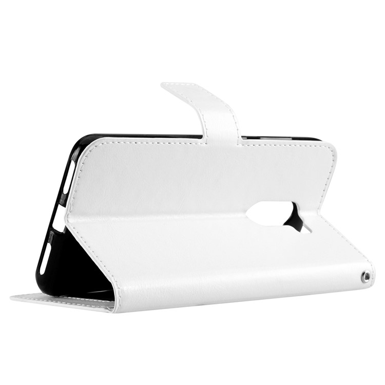 Crazy Horse Texture Wallet Stand Leather Phone Cover for Xiaomi Pocophone F1 / Poco F1 (India) - White-5