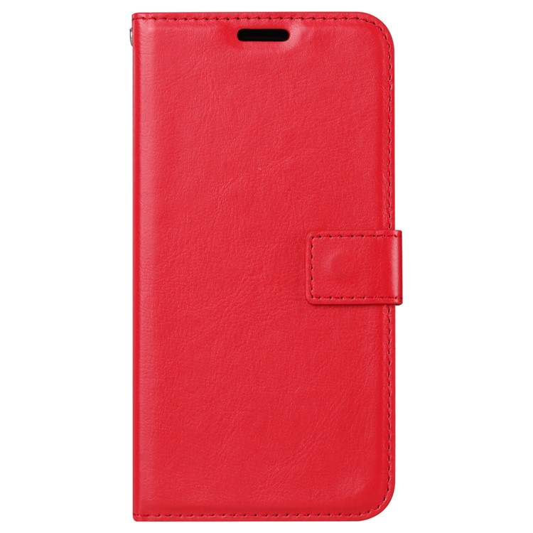 Crazy Horse Texture Wallet Stand Leather Phone Shell for Xiaomi Pocophone F1 / Poco F1 (India) - Red-2