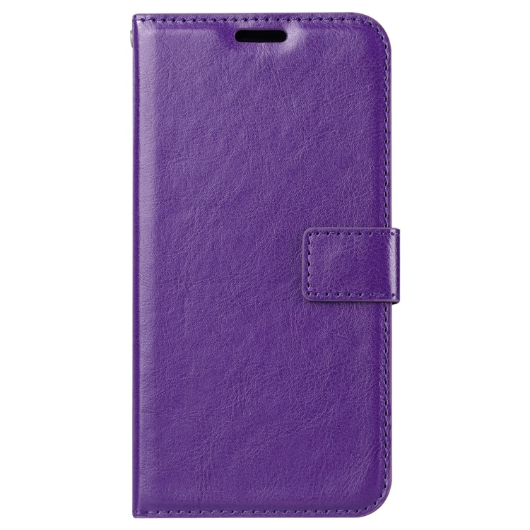 Crazy Horse Texture Wallet Stand Leather Cell Phone Case for Xiaomi Pocophone F1 / Poco F1 (India) - Purple-2