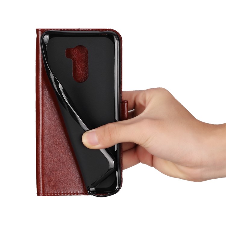 Crazy Horse Texture Wallet Stand Leather Protective Case for Xiaomi Pocophone F1 / Poco F1 (India) - Brown-6