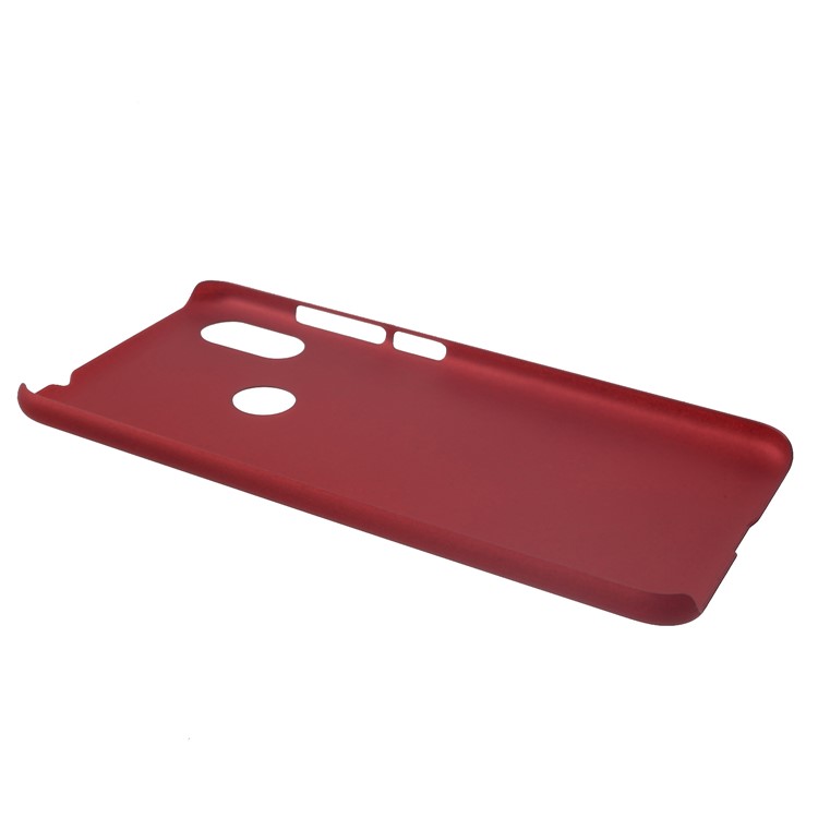 Rubberized Hard Plastic Case for Xiaomi Redmi Note 6 Pro - Red-4