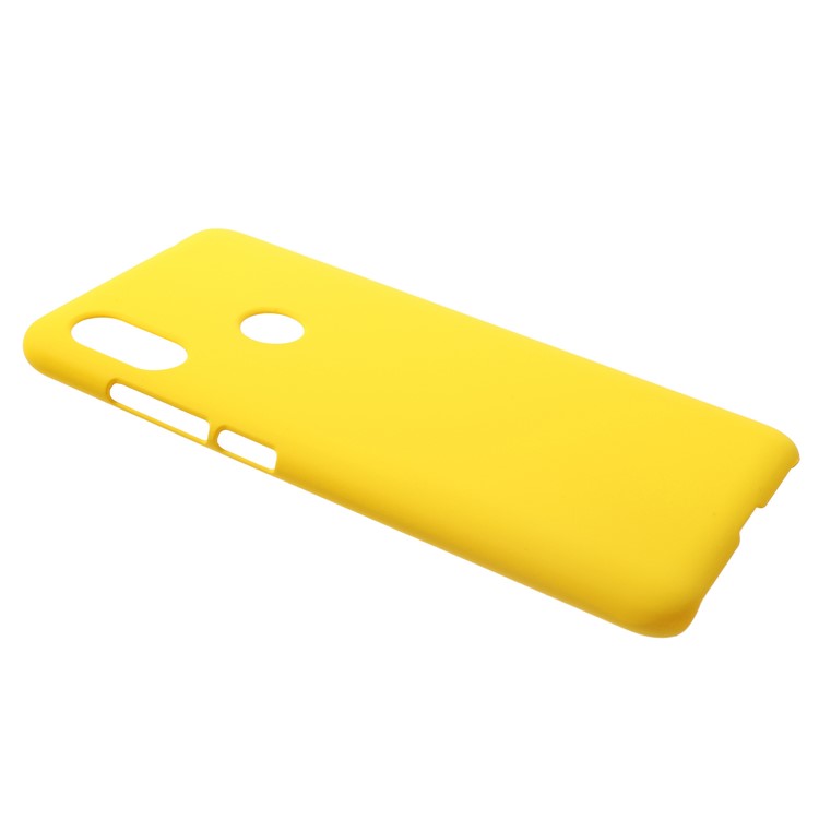 Rubberized Hard Phone Cover Case for Xiaomi Redmi Note 6 Pro - Yellow-2