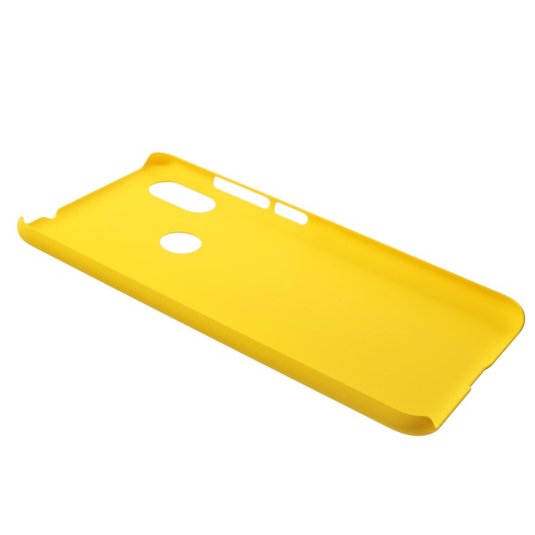 Rubberized Hard Phone Cover Case for Xiaomi Redmi Note 6 Pro - Yellow-3