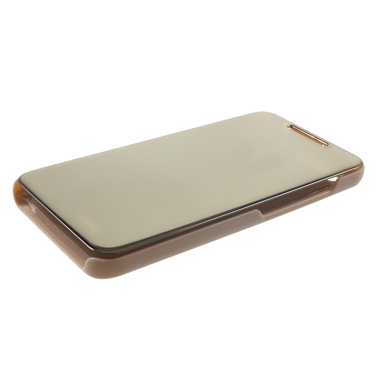 View Window Plated Mirror Surface Leather Stand Casing for Xiaomi Redmi 6 - Gold-4