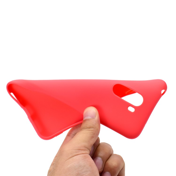 Soft Frosted TPU Cover Case for Xiaomi Pocophone F1 / Poco F1 in India - Red-5