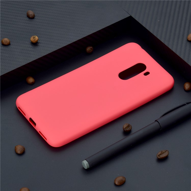 Soft Frosted TPU Cover Case for Xiaomi Pocophone F1 / Poco F1 in India - Red-6