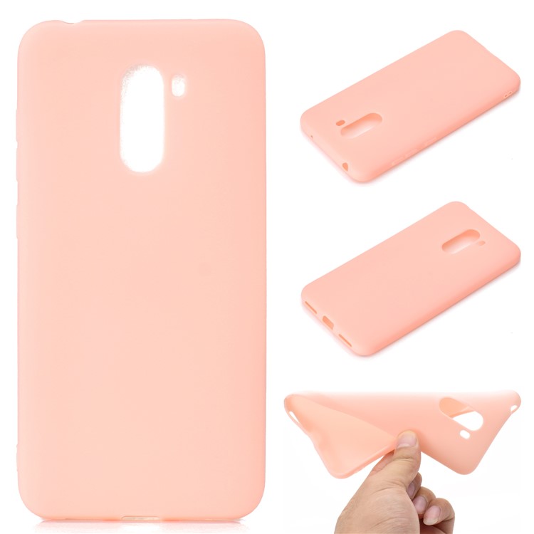 Soft Frosted TPU Phone Case for Xiaomi Pocophone F1 / Poco F1 in India - Pink-1