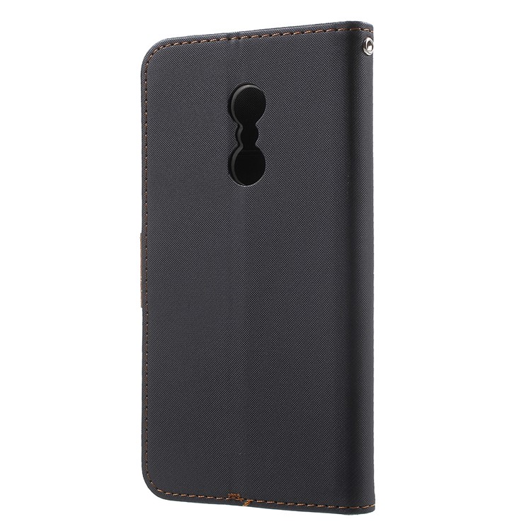 ROAR KOREA Twill Grain Leather Wallet Case for Xiaomi Redmi Note 4 - Black-2