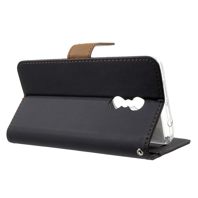ROAR KOREA Twill Grain Leather Wallet Case for Xiaomi Redmi Note 4 - Black-3
