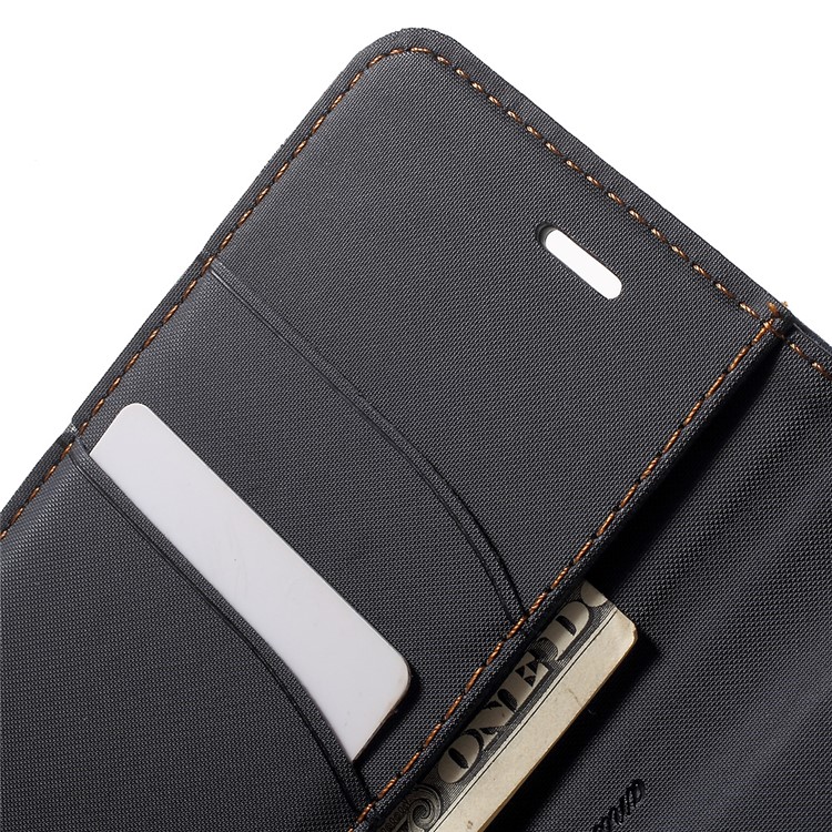 ROAR KOREA Twill Grain Leather Wallet Case for Xiaomi Redmi Note 4 - Black-6