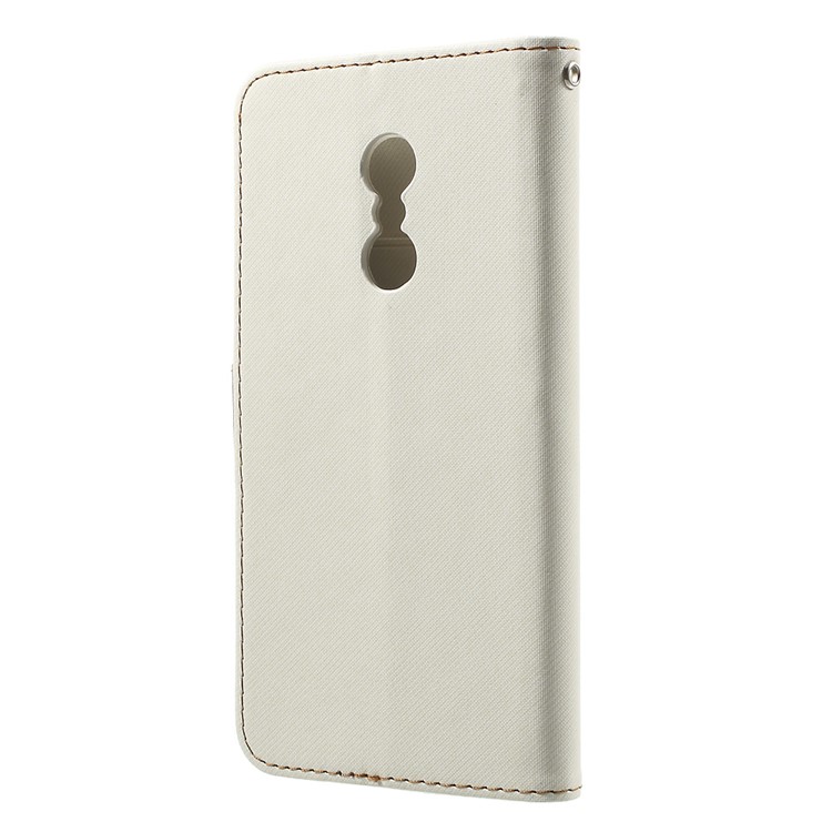 ROAR KOREA Twill Grain Leather Wallet Cover for Xiaomi Redmi Note 4 - White-2
