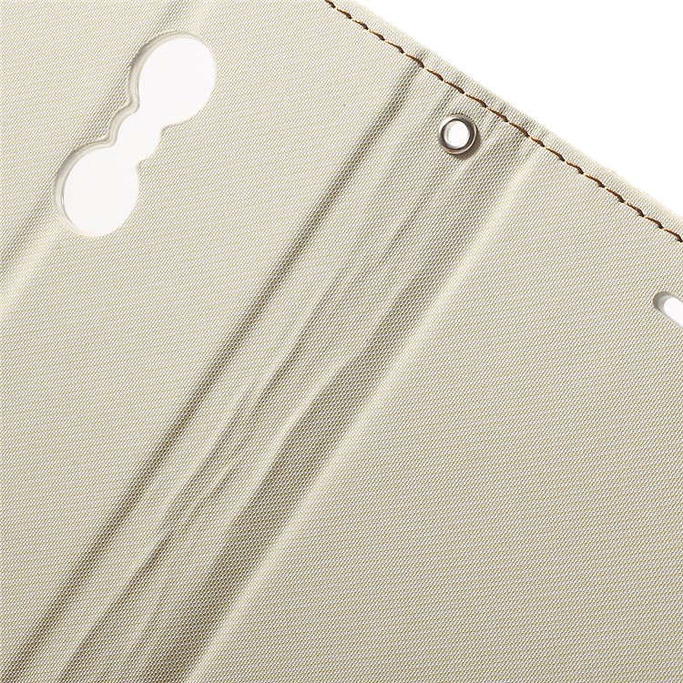 ROAR KOREA Twill Grain Leather Wallet Cover for Xiaomi Redmi Note 4 - White-6