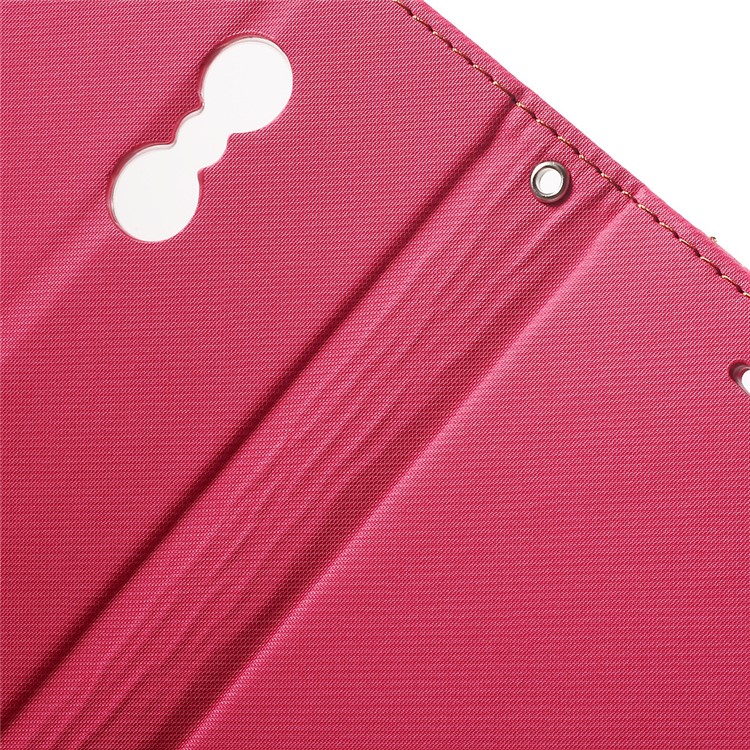 ROAR KOREA Twill Grain Leather Wallet Case Cover for Xiaomi Redmi Note 4 - Rose-6