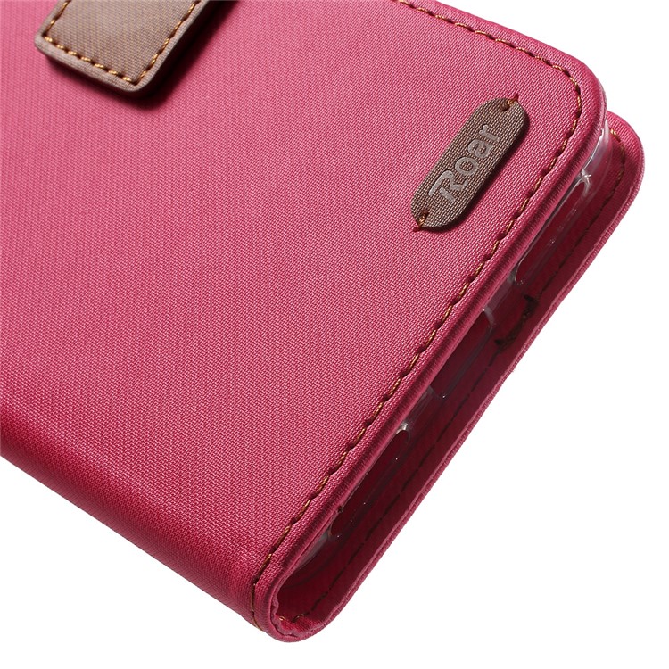 ROAR KOREA Twill Grain Leather Wallet Case Cover for Xiaomi Redmi Note 4 - Rose-7