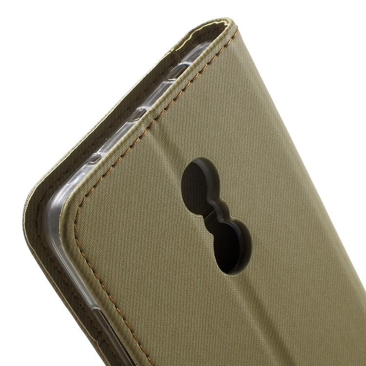 ROAR KOREA Twill Grain Leather Card Holder Case for Xiaomi Redmi Note 4 - Khaki-7