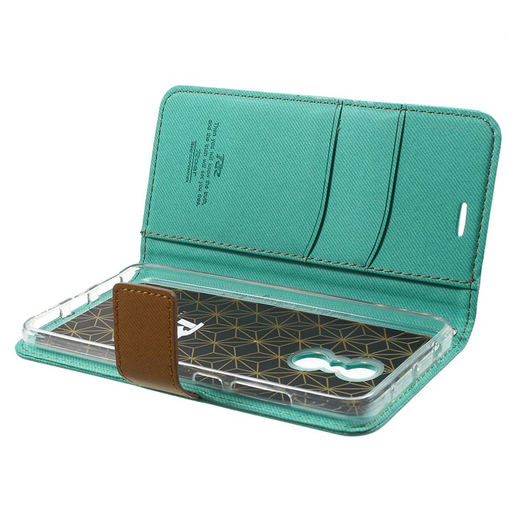 ROAR KOREA Twill Grain PU Leather Wallet Case for Xiaomi Redmi Note 4 - Green-5