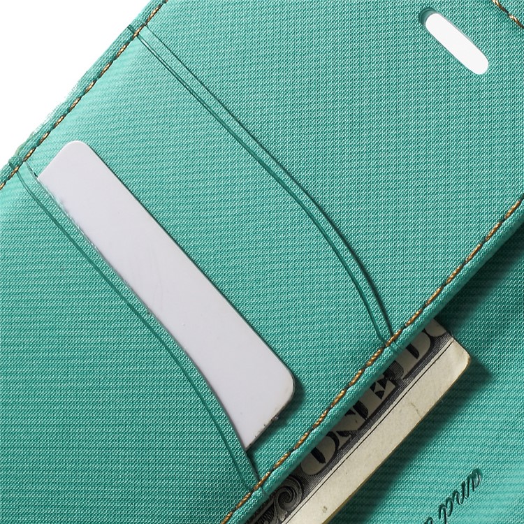 ROAR KOREA Twill Grain PU Leather Wallet Case for Xiaomi Redmi Note 4 - Green-6