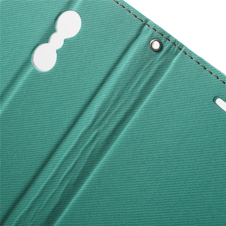 ROAR KOREA Twill Grain PU Leather Wallet Case for Xiaomi Redmi Note 4 - Green-7