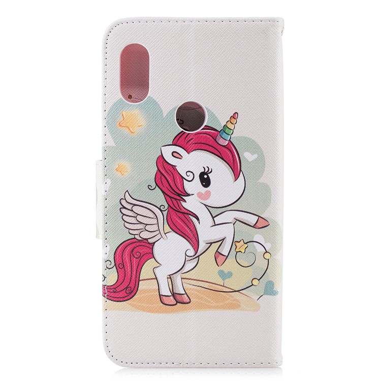 Pattern Printing Wallet Stand Leather Casing for Xiaomi Redmi Note 6 - Unicorn-8