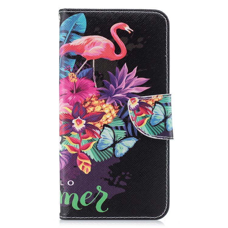 Pattern Printing Wallet Stand Leather Case for Xiaomi Redmi Note 6 Pro - Flamingo and Pineapple-7