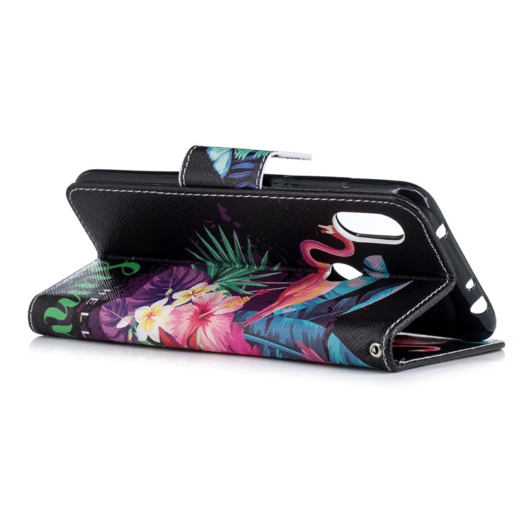 Pattern Printing Wallet Stand Leather Case for Xiaomi Redmi Note 6 Pro - Flamingo and Pineapple-9