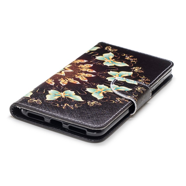 Pattern Printing Wallet Stand Leather Cover for Xiaomi Redmi Note 6 Pro - Colorized Butterflies-11