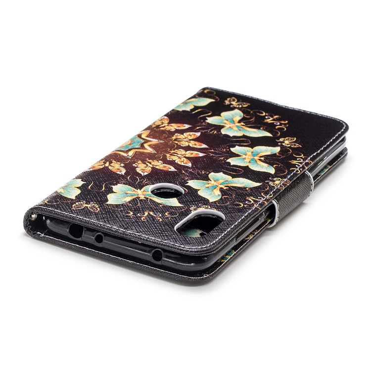 Pattern Printing Wallet Stand Leather Cover for Xiaomi Redmi Note 6 Pro - Colorized Butterflies-12