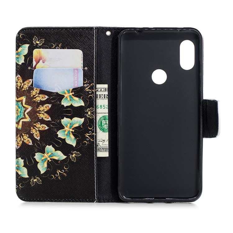 Pattern Printing Wallet Stand Leather Cover for Xiaomi Redmi Note 6 Pro - Colorized Butterflies-13